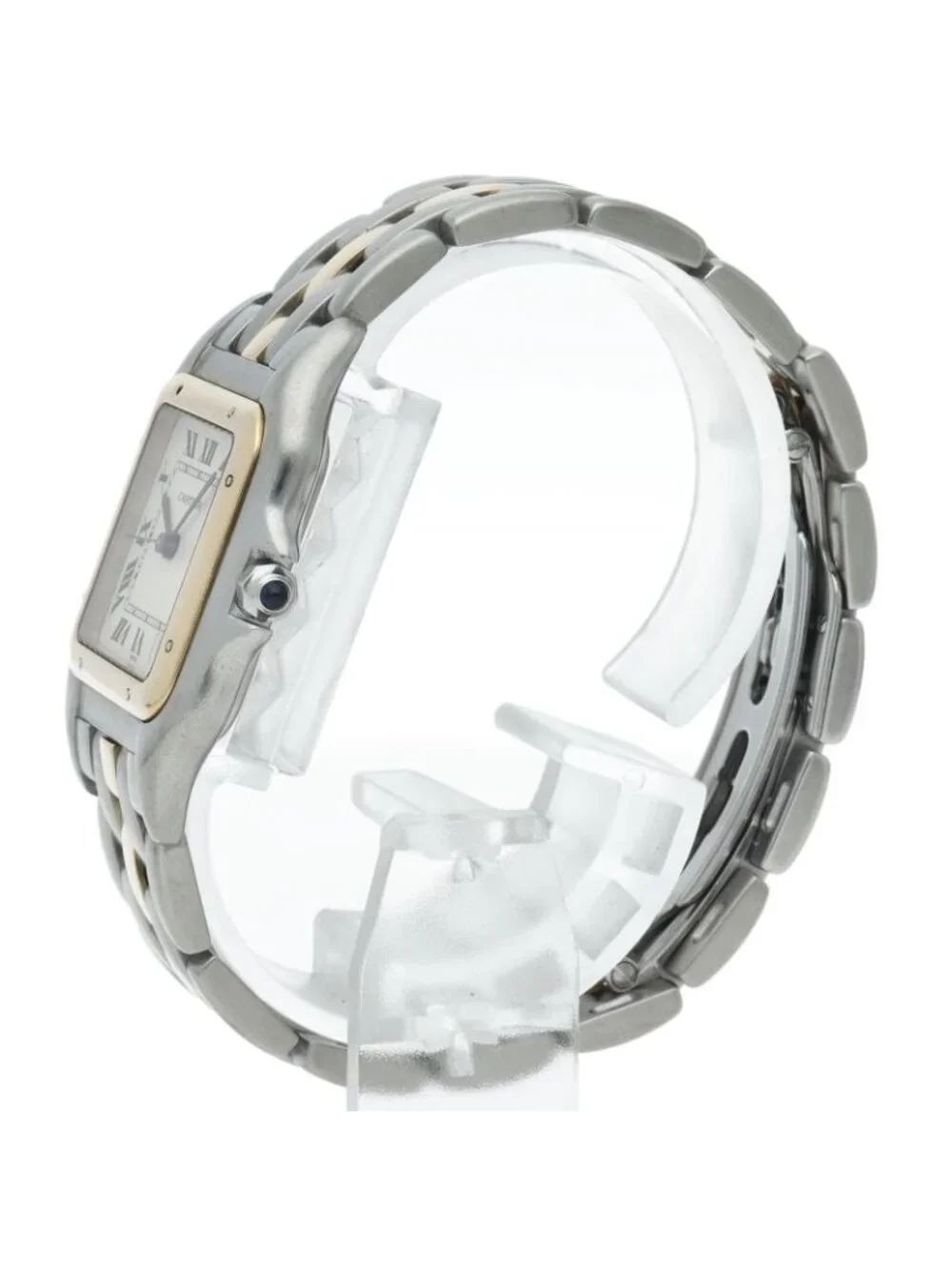 Cartier Panthere MM Watch 1 Row 18k Yellow Gold SS White Polished
